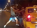 VIDEO: Btaie ntre un pieton i un ofer de taxi, n Bucureti